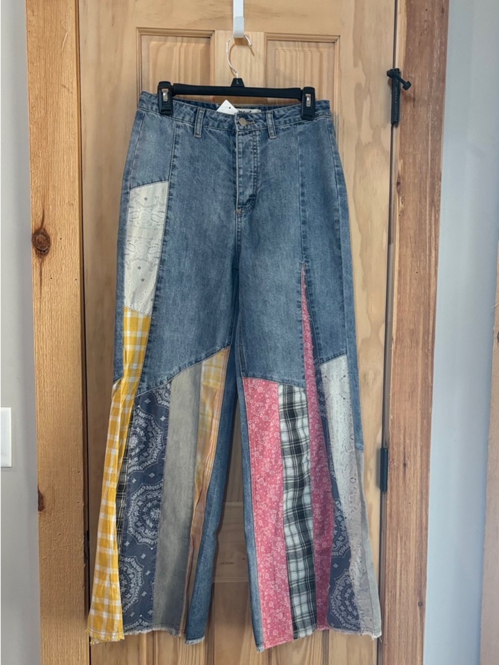 🆕 Three Bird Nest Magnolia Patchwork Flare Women’s Jeans - Picture 7 of 11